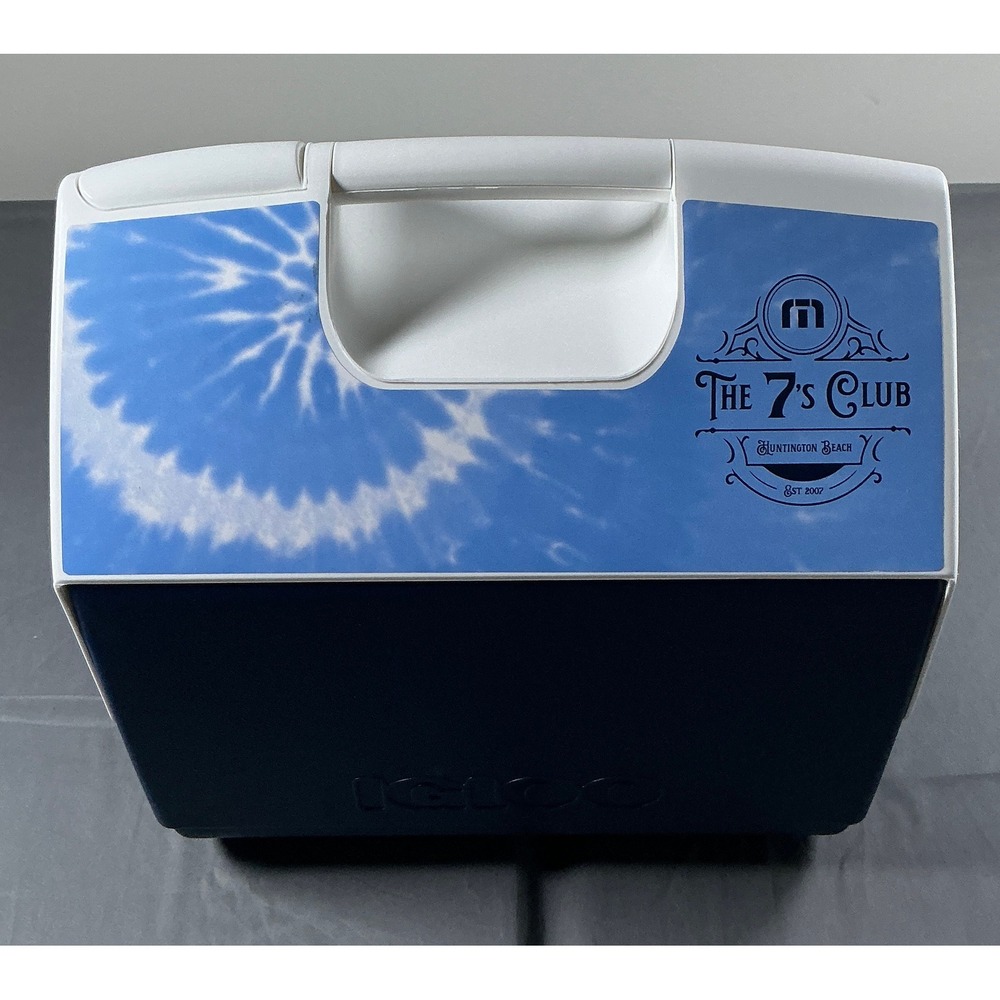 Igloo TravisMathew The 7s‎ Club Playmate Elite Cooler Tie Dye Blue White 16 Qt